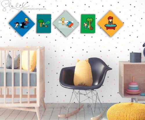 Kit Minimalista - 5 Placas Decorativas