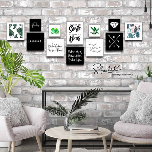 Kit Para Sala - 11 Placas Decorativas