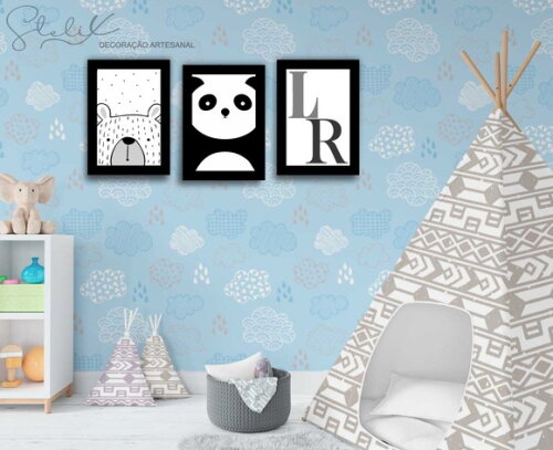 Kit Quarto de Menino - 3 Placas Decorativas Médias