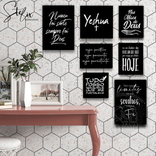 Kit Yeshua - 7 Placas Decorativas Médias