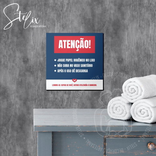 Placa de Aviso Personalizada para Banheiro Feminino Mictório