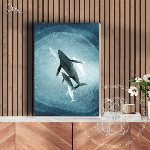 Quadro Decorativo Baleia Jubarte