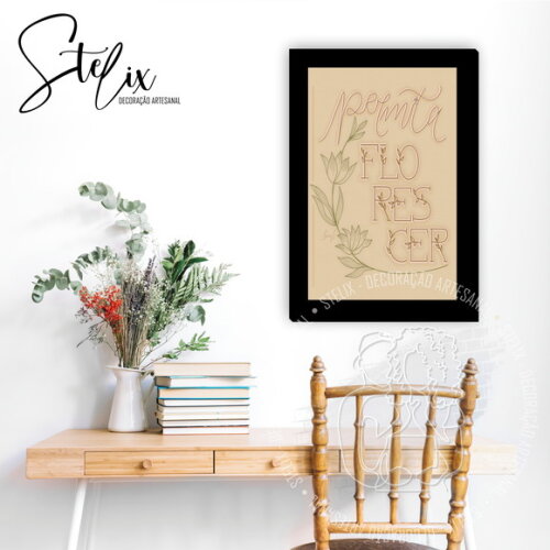 Quadro Decorativo Permita Florescer Exclusivo