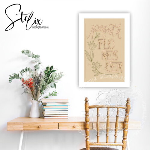 Quadro Decorativo Permita Florescer Exclusivo