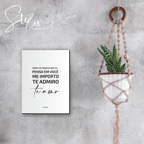 Quadro Personalizado Nuca se Esqueça... Presente Namoro