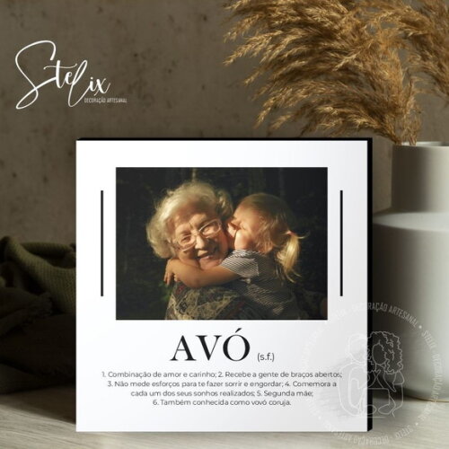 Quadro Personalizado Significado de Avó Presente para Avó