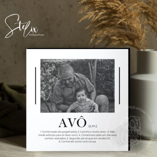 Quadro Personalizado Significado de Avô Presente para Avô