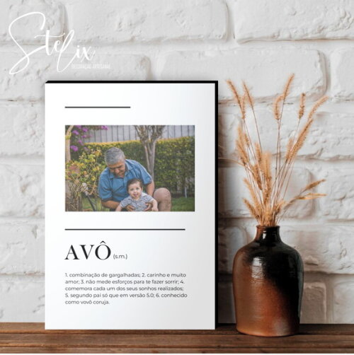 Quadro Personalizado Significado de Avô Presente para Avô
