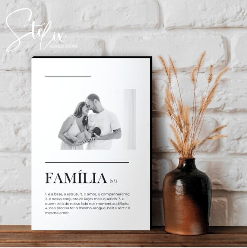 Quadro Personalizado Significado de Família Presente
