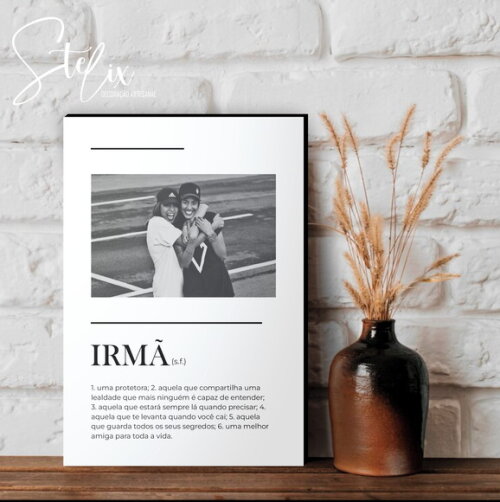 Quadro Personalizado Significado de Irmã Presente