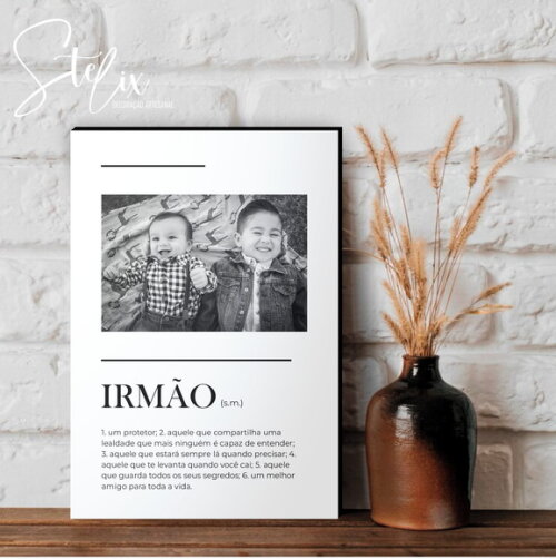 Quadro Personalizado Significado de Irmão Presente