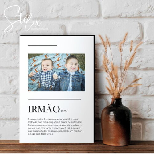 Quadro Personalizado Significado de Irmão Presente