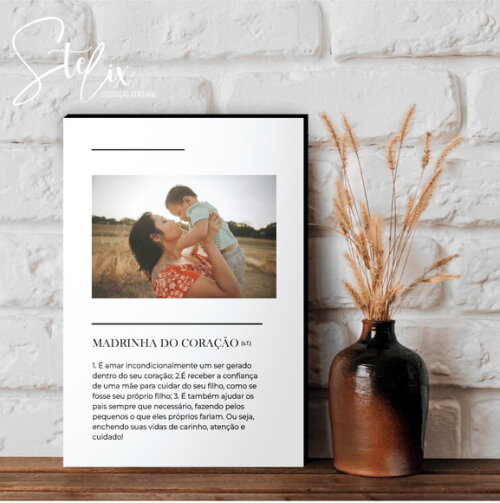 Quadro Personalizado Significado de Madrinha Presente