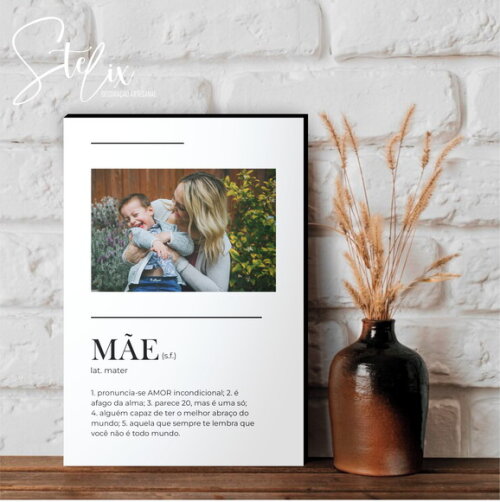 Quadro Personalizado Significado de Mãe Presente para Mãe