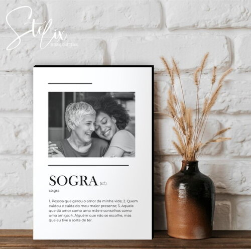 Quadro Personalizado Significado de Sogra Presente Sogra