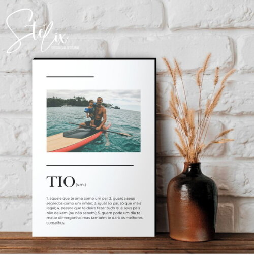 Quadro Personalizado Significado de Tio Presente para Tio