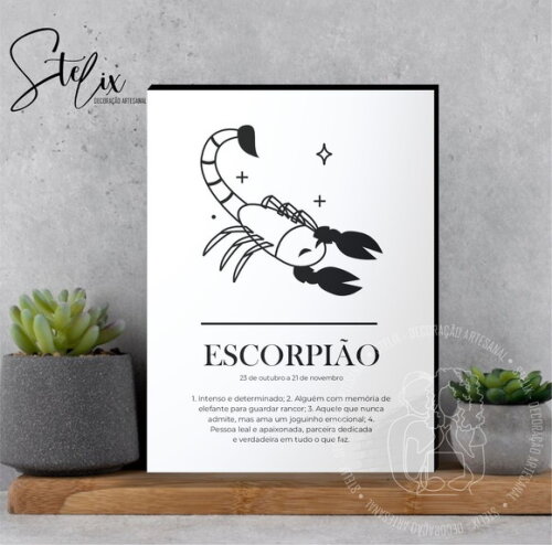 Quadro Significado dos Signo Escorpião Presente