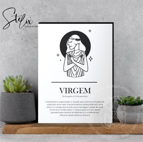 Quadro Significado dos Signo Virgem Presente para Virginiano