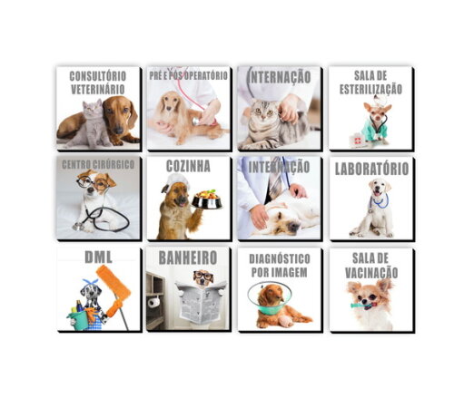 Quadros de Aviso Clínica de Veterinária