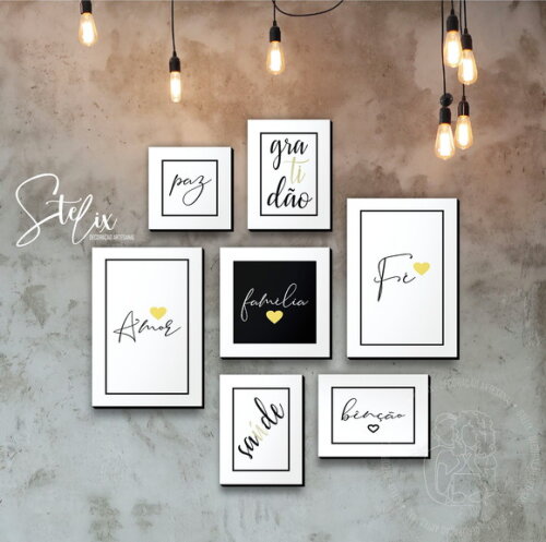Quadros Decorativos para Sala Palavras Família