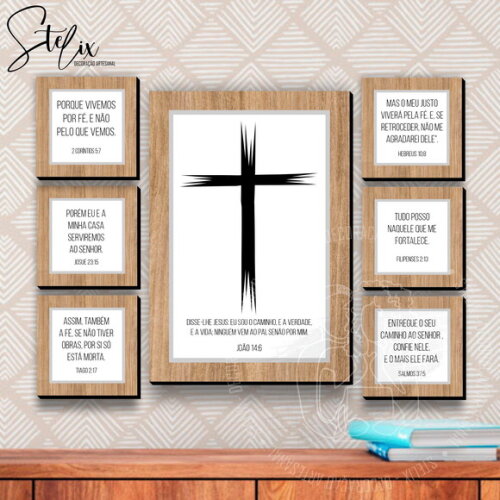 Quadros Decorativos para Sala Versículos para Cristão Igreja