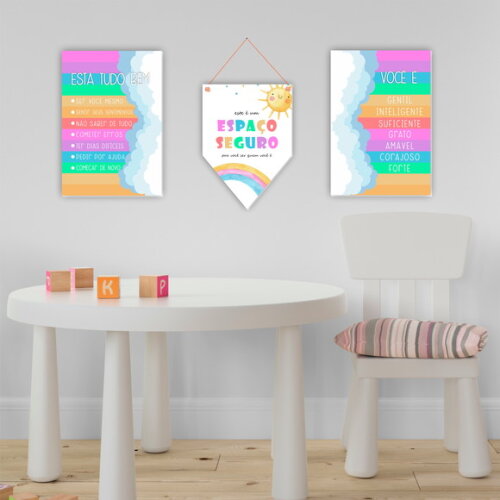 Quadros para Psicologia Infantil Motivacional + Flâmula