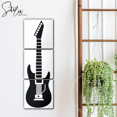 Quadros para Quarto Sala Guitarra Presente para Músico