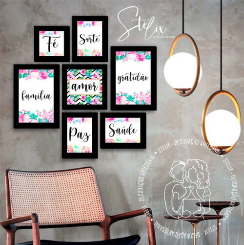 Quadros para Sala Floral Rosa