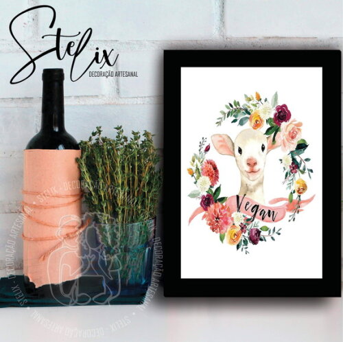 Vegan - Placa Decorativa A4