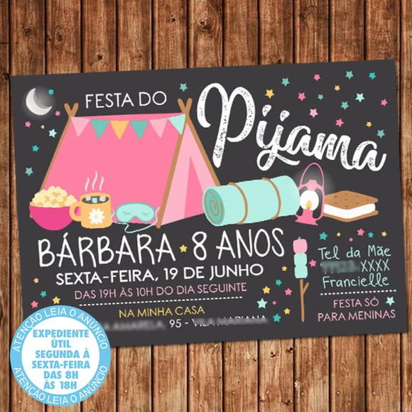 Convite Festa do Pijama Digital