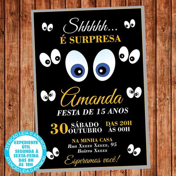 Convite Aniversário Festa Surpresa Digital