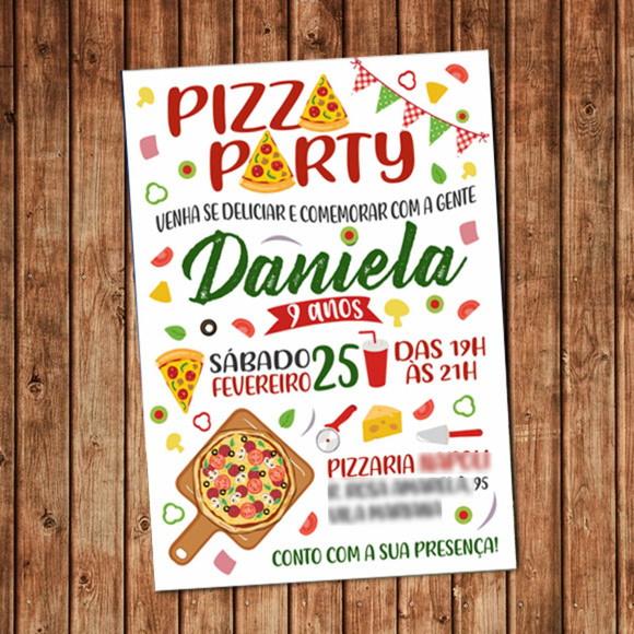 Convite Festa Pizza Pizzaria Digital