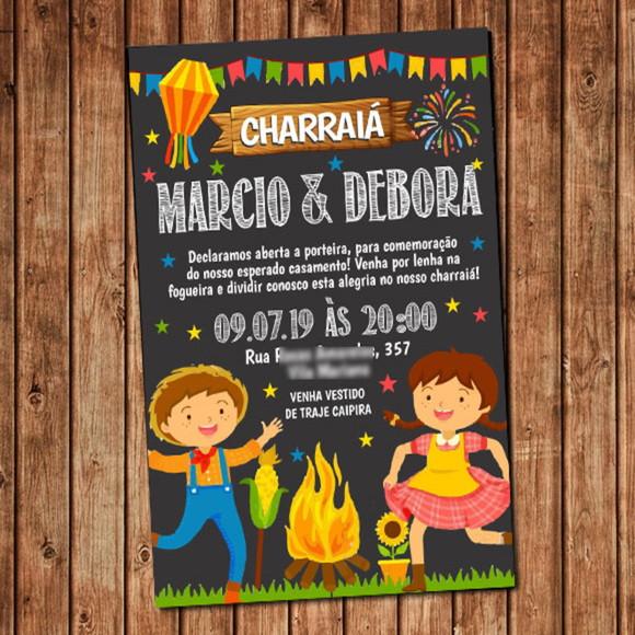 Convite Charraiá | Casamento (Arte Digital)