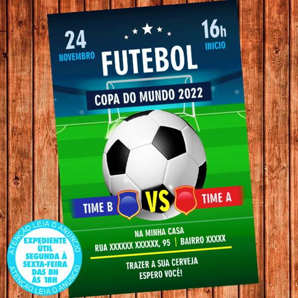 Convite Futebol Brasil Copa do Mundo 2022 Festa Digital