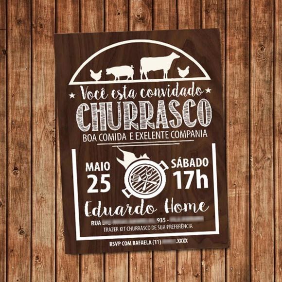 Convite Churrasco Bbq Digital