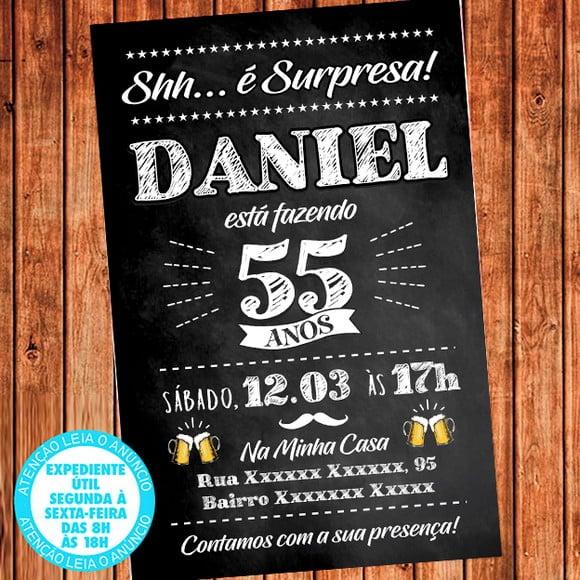 Convite Aniversário Festa Surpresa Digital