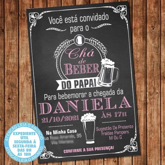 Convite Chá de Beber - Chá Bar Digital