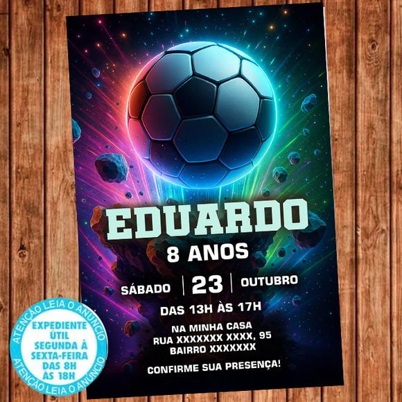 Convite Aniversário Futebol Digital