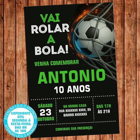 Convite Aniversário Futebol Digital