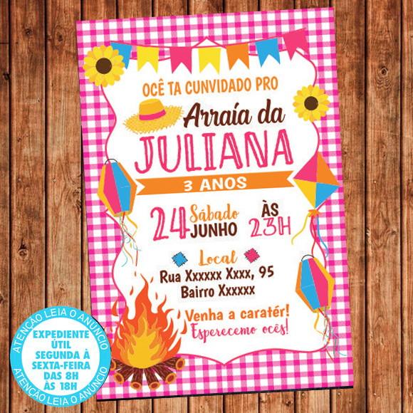 Convite Festa Junina Aniversário Digital Cod 11