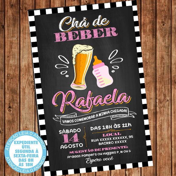 Convite Chá de Beber - Chá Bar Digital Menina 2