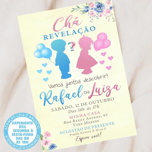Convite Chá Revelação Digital