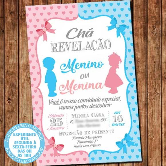 Convite Chá Revelação Digital