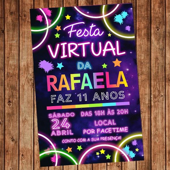 Convite Festa Virtual Facebook Call Whatsapp Quarentena