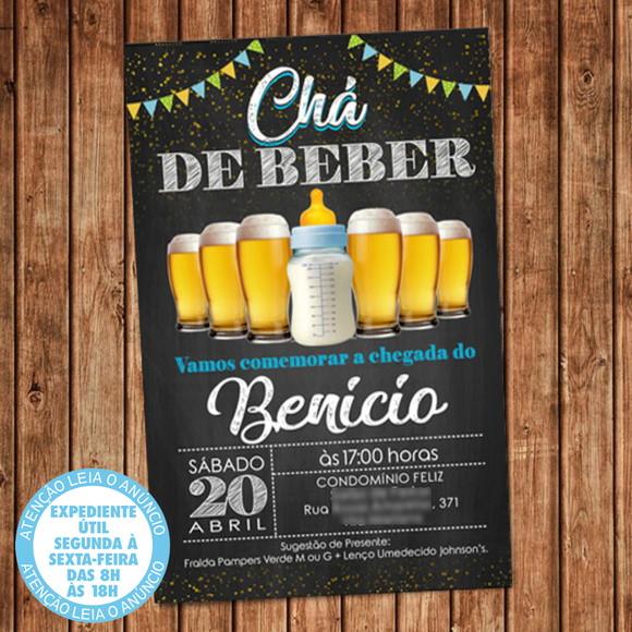 Convite Chá de Beber - Chá Bar Digital Menino