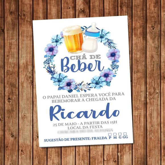 Convite Chá de Beber Menino Digital