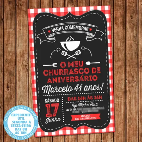 Convite Churrasco Digital