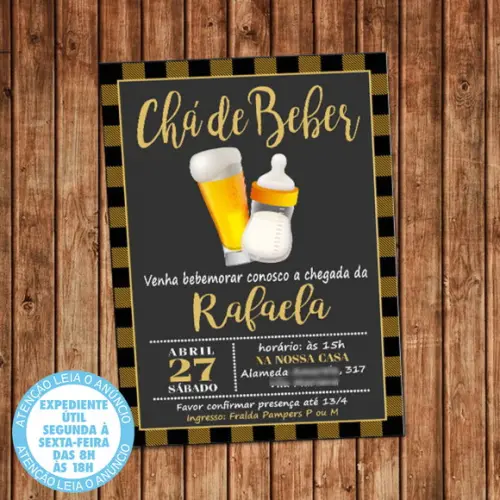 Convite Chá de Beber - Chá Bar Digital