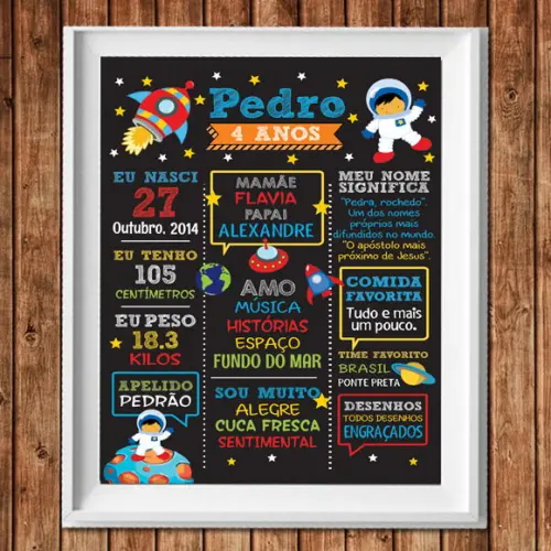 Chalkboard Astronauta Digital