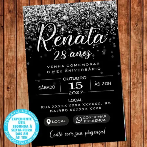 Convite Interativo Digital Aniversário 15 20 30 40 50 Anos